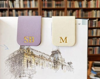 Personalisiertes Magnet Lesezeichen: Kunstleder Lesezeichen Geschenk