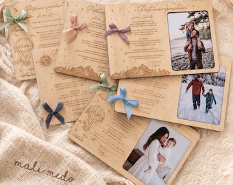 Promesa de padrino/madrina personalizada en madera | Regalo personalizado para ahijado/a | Regalo de bautizo | Recuerdo de bautizo | Placa de madera