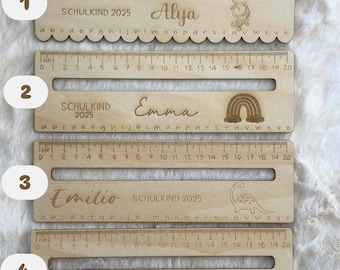 Personalized wooden ruler with reading aid | First day of school | Back to school | School cone | Gift | Gift idea