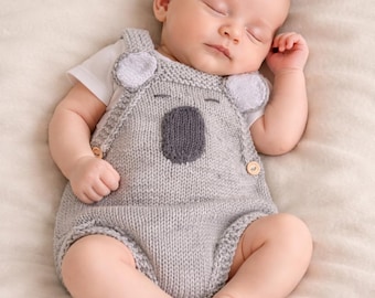 Modello PDF per tutina a forma di koala, tutina per neonati, prematuri, completino per neonati (download digitale)