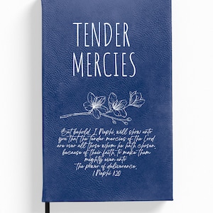 Tender Mercies Blank Journal, LDS Book Of Mormon Study Journal, Gratitude Journal, Christmas Gift, Ministering Sister Gift, Beautiful Gift