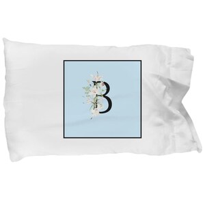 Schöner monogrammierter kundenspezifischer Buchstabe Mikrofaser-Kissenbezug, spezielles Geschenk mit kundenspezifischem Buchstabe, Hauptdekor, herrlicher Schlafzimmerakzent, Hochzeitsgeschenk