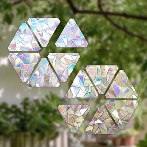 Triangles Rainbow Window Stickers - 12-piece set - Triangular Window Stickers | Suncatcher