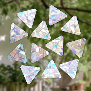 Triangles Rainbow Window Stickers - 12-piece set - Triangular Window Stickers | Suncatcher