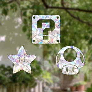Super Mario Items Suncatcher | Fenstersticker Super Mario