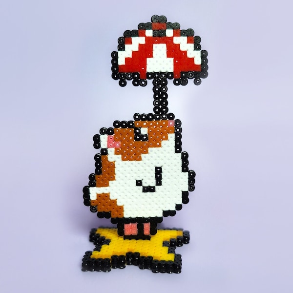 Standing Kirby Figure - Hamster Rick Pixel Decoration for Gaming Shelf and Desk / Stand / Aufsteller Gaming / Retro Dekoration
