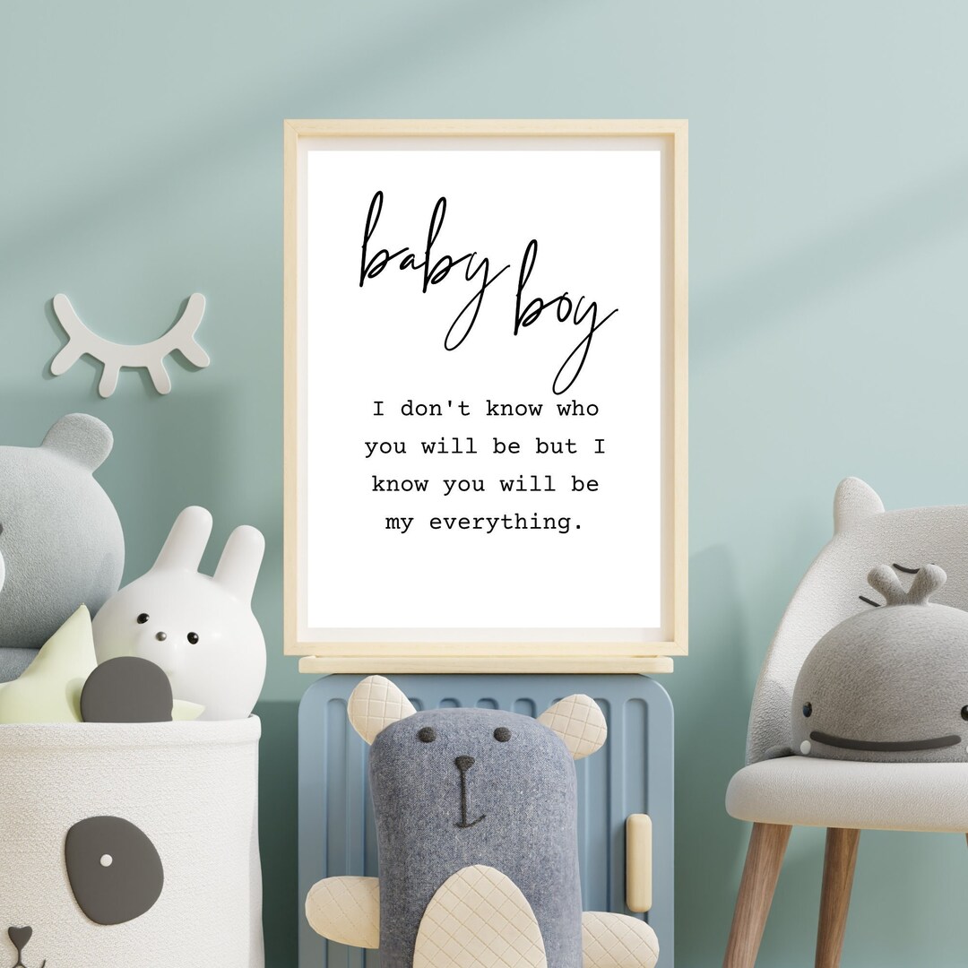 Baby Boy Nursery Quote Print, Nursery Wall Decor, Nursery Wall Art