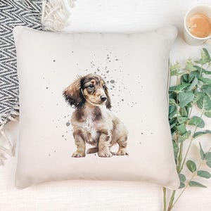 Dachshund Throw Pillow, Gift For Homes, Pillows For Libraries And Reading Nooks, Housewarming Gifts, Puppies