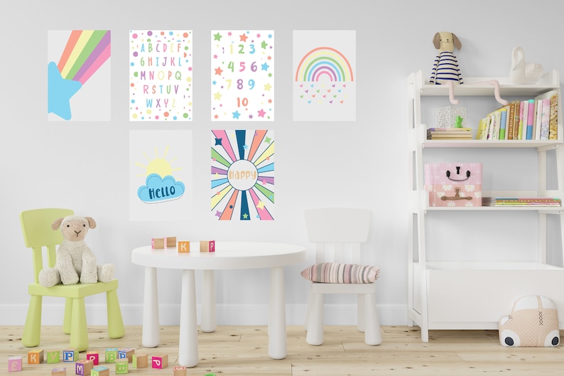 Printable Nursery Wall Art. Downloadable Wall Art. Digital Wall Art. Instant Download. Nursey ...
