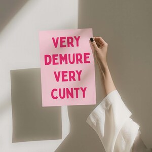 very demure very cunty unframed card art print