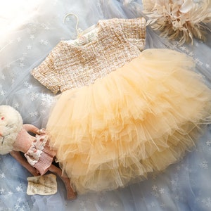 Flower Girls Baby Toddler Tulle Kids Princess Toddler Rainbow Dress Wedding Bridesmaid Dress Birthday Party Spring Dance Pageant Gowns Ball