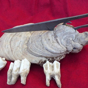 Mittelalterliches Damastmesser, 300 Lagen Damast, Jagdmesser