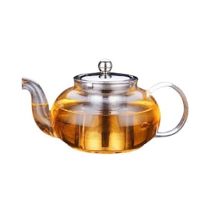 Glass Teapot With Stainless Steel Filter 600ml.