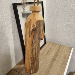 Vaso tronco d&#39;albero n. 1 in legno naturale BK TrendDesign