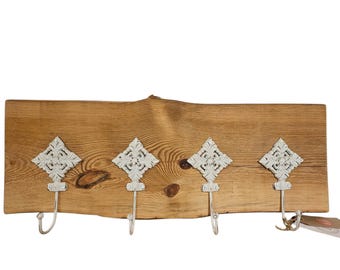 Estante de pared rústico de madera recuperada, hecho a mano durante más de 100 años | Estante de cocina vintage | Estante de madera shabby chic | Decoración de casa de campo
