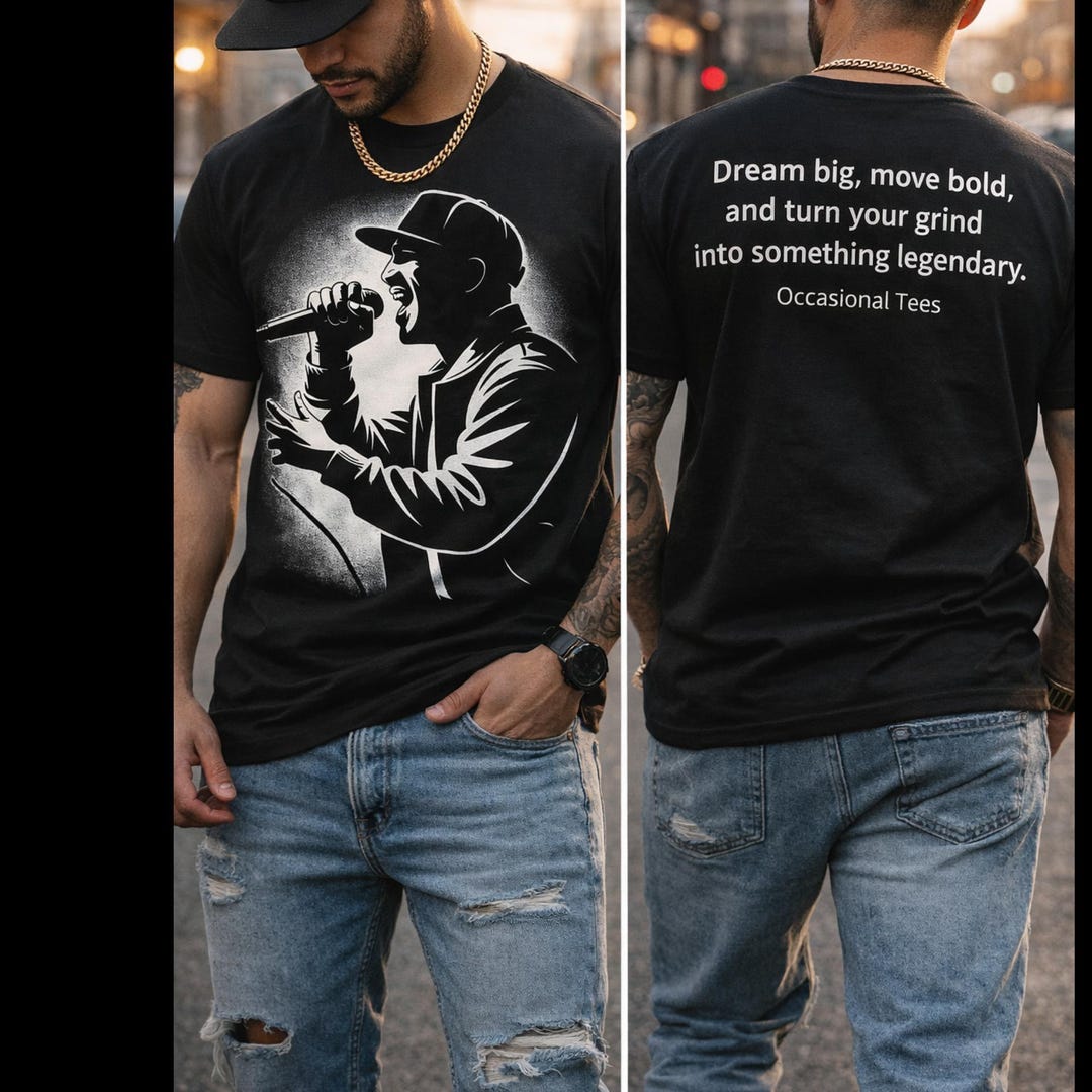 Rap Graphic T-shirt – Hip Hop Streetwear Tee | Microphone Rapper ...