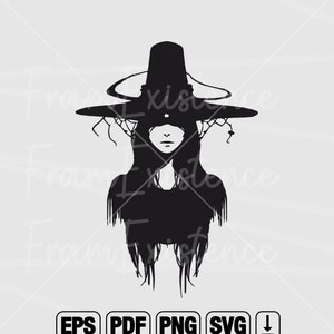 The Dark witch svg / Witch SVG / Halloween SVG / Gothic SVG / Cricut Cutting File / pdf / png / digital download / Witchy Svg