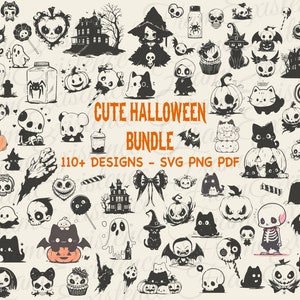 Cute Halloween Svg Bundle, autumn svg, witch svg, cat svg, ghost svg, mystical svg, witchcraft svg, skull png, mystical png, pumpkin svg