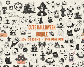 Cute Halloween Svg Bundle, autumn svg, witch svg, cat svg, ghost svg, mystical svg, witchcraft svg, skull png, mystical png, pumpkin svg