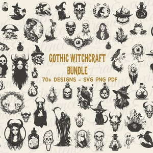 Gothic Witchcraft svg Bundle, witch svg, cat svg, magic svg, mystical svg, witchcraft svg, pagan svg, pagan png, mystical png