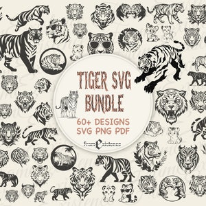 Tiger SVG Bundle, svg files for cricut, Tiger SVG, Tiger Head Svg, Tiger Cut File, Tiger Clipart, Tiger Head Clipart, Tiger Silhouette