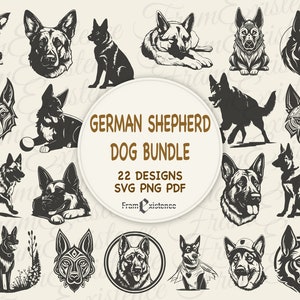 German Shepherd SVG Bundle: Dog Clipart for Cricut (Digital Download)