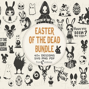 Pâques des morts svg, svg de Pâques, crâne de lapin svg, effrayant effrayant, saison effrayante svg, svg gothique, lapin svg, svg halloween