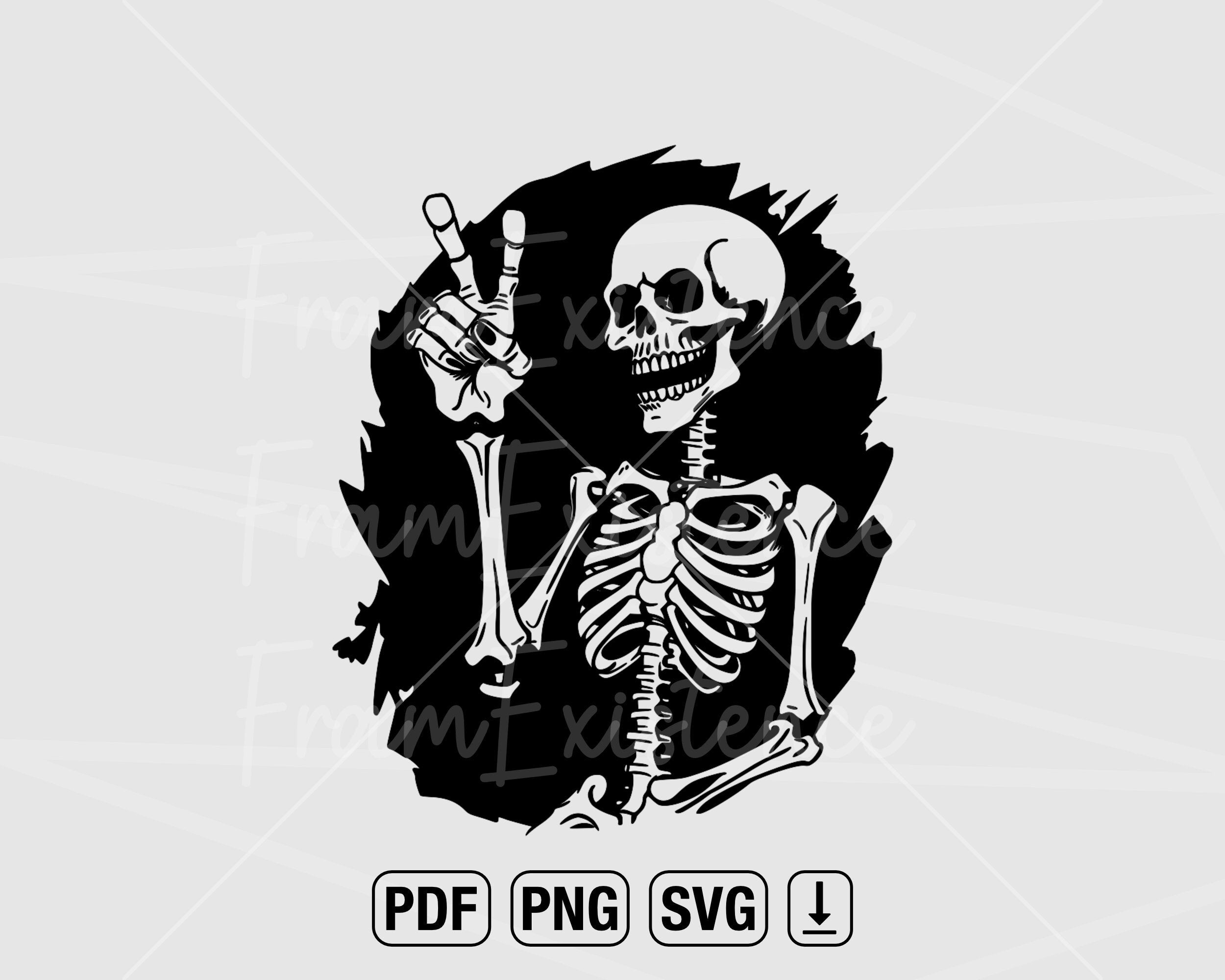 Skeleton Peace Sign / Skeleton SVG / Halloween SVG / Gothic - Etsy