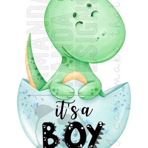Dino It&#39;s A Boy PNG File