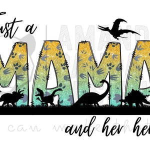 Dino Just a Mama and her herd Plik PNG