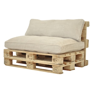 Pallet cushion set Pallet cushions Carden furniture Corduroy cushions Loft furniture 120x80 120x60 120x40 60x40 Cream 1+1