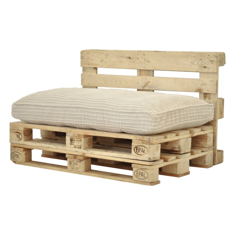 Pallet cushion set Pallet cushions Carden furniture Corduroy cushions Loft furniture 120x80 120x60 120x40 60x40 Cream image 4