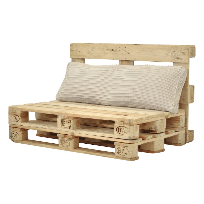 Ensemble de coussins de palette Coussins de palettes Meubles Carden Coussins en velours côtelé Meubles loft 120x80 120x60 120x40 60x40 Crème 120x40