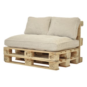 Pallet cushion set | Pallet cushions | Carden furniture | Corduroy cushions | Loft furniture | 120x80 | 120x60 | 120x40 | 60x40 | Cream