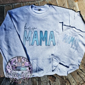 Boy Mama Mama&#39;s Boy Sweatshirt and Onesie
