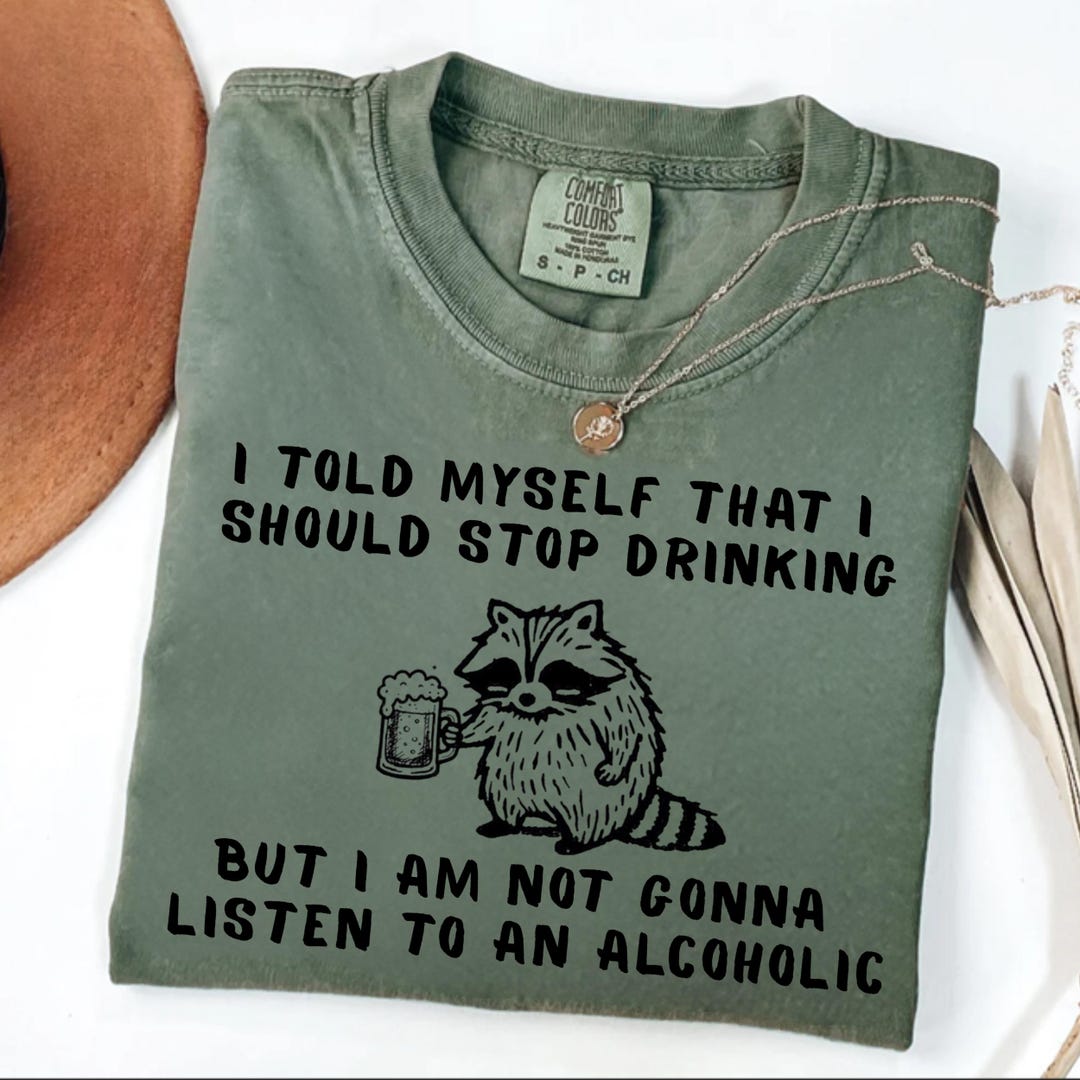 Funny Alcoholic Raccoon Drinking Shirt, Comfort Colors Tee - Etsy