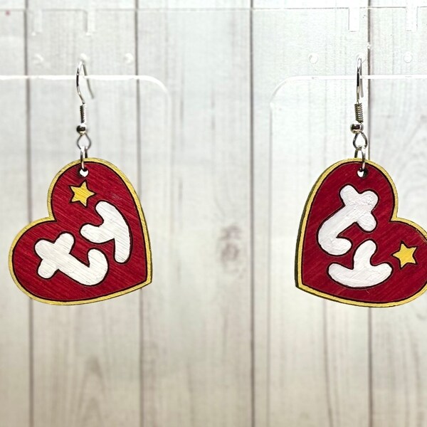 Stuffed Animal Tag Earrings