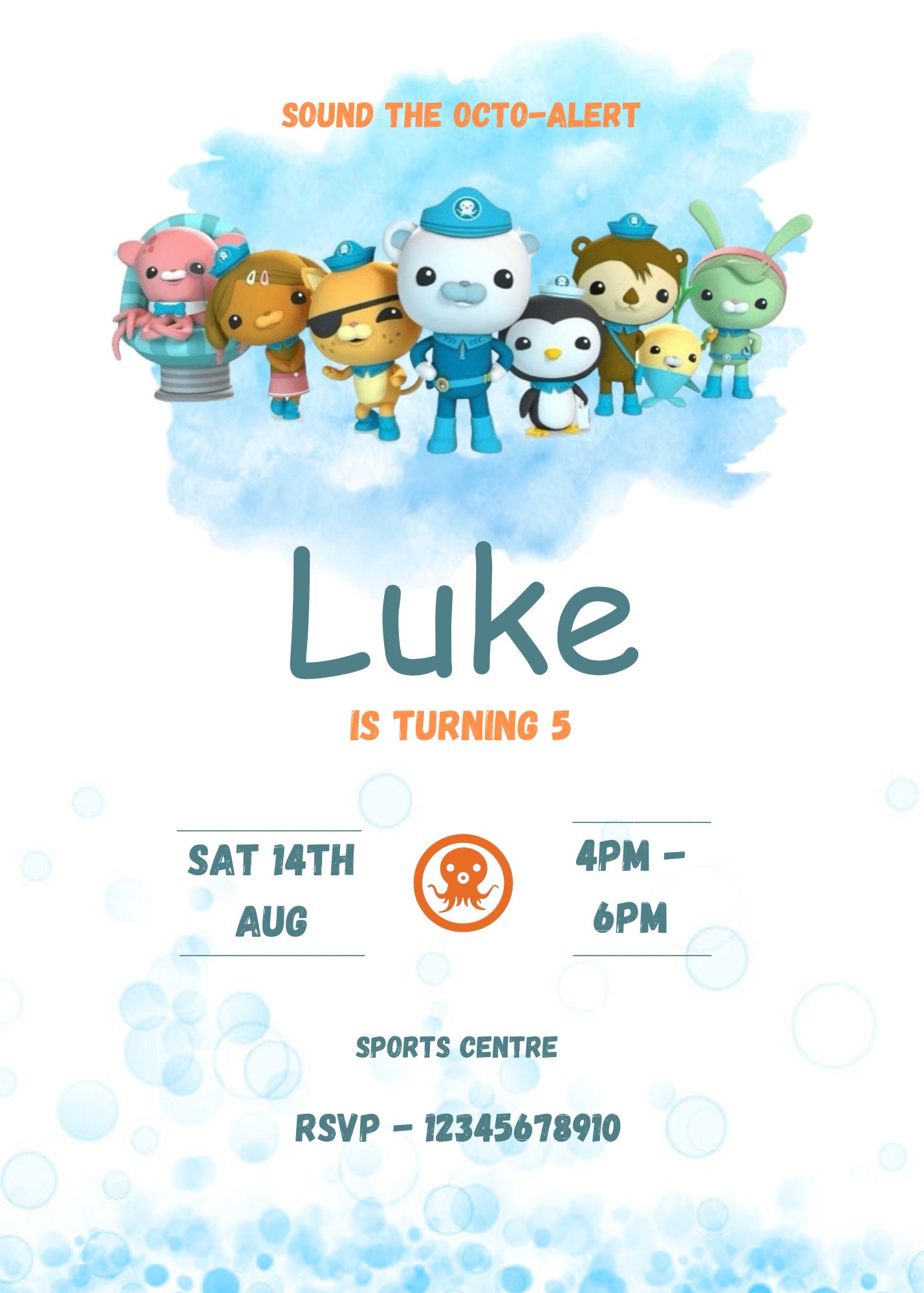 Editable Octonauts Party Invitation, Printable Party Invitation. - Etsy