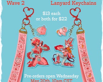 PREORDER Infernal Cowboys lanyard keychains