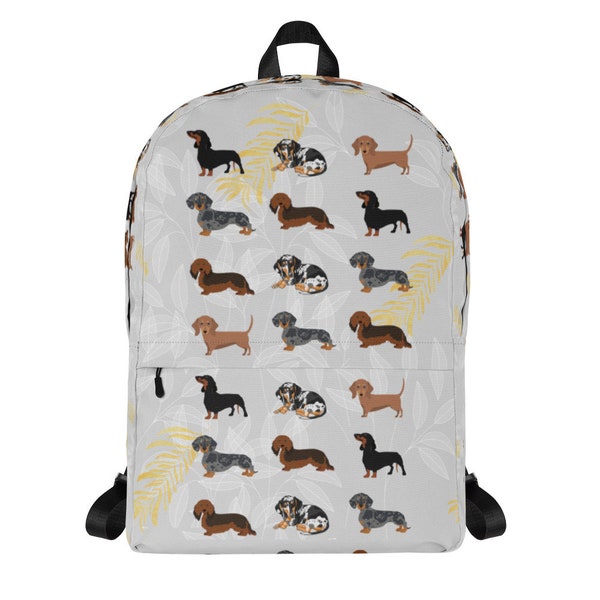 Pattern Print Dachshund Wiener Dog Backpack main image 1