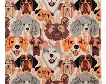 Dog Bandana Poodle Husky Beagle Dogs print Scarf Personalized Doggie lover gift