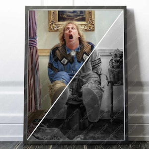 Dumb and Dumber Toilet scene | Jeff Daniels in Dumb and Dumber 1994 | Funny | Humor Wall Art | Premium Quality Print