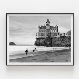 Cliff House Restaurant | San Francisco&#39;s Cliff House Restaurant and Seal Rocks 1900 | Vintage | Premium Prin
