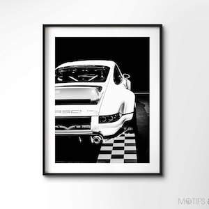 Porsche 911 Print | Sport's car | White Porsche | Automotive | Premium Quality Print