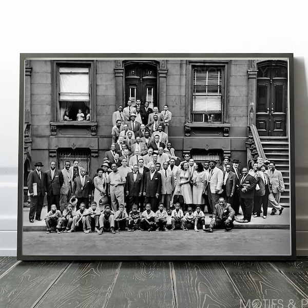 Jazz Portrait Print | A Great Day in Harlem | Art Kane's classic 1958 jazz photograph | Vintage | Premium Quality Print