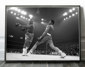 Muhammad Ali vs Joe Frazier Print | 1971 The Fight of the Century New York City | Vintage photo | Premium Quality Print