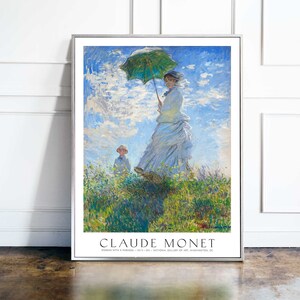 Claude Monet Print |  Woman with a Parasol 1875  | Impressionism | Premium Quality Print