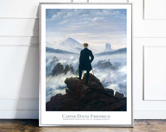 Caspar David Friedrich |  The Wanderer above the Sea of Fog 1817 | Fine Art | Premium Quality Print