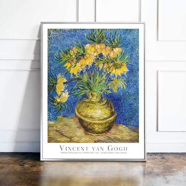 Vincent van Gogh Print | Imperial Fritillaries in a Copper Vase 1887 | Premium Quality Print