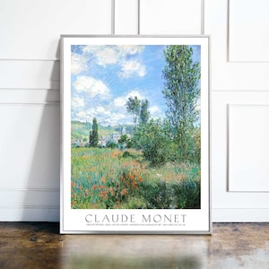 Claude Monet Print | View of Vetheuil, 1880 | Impressionism | Premium Quality Print